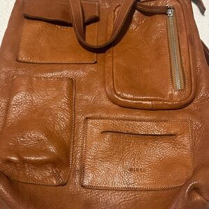 Brown Leather Women's Backpack